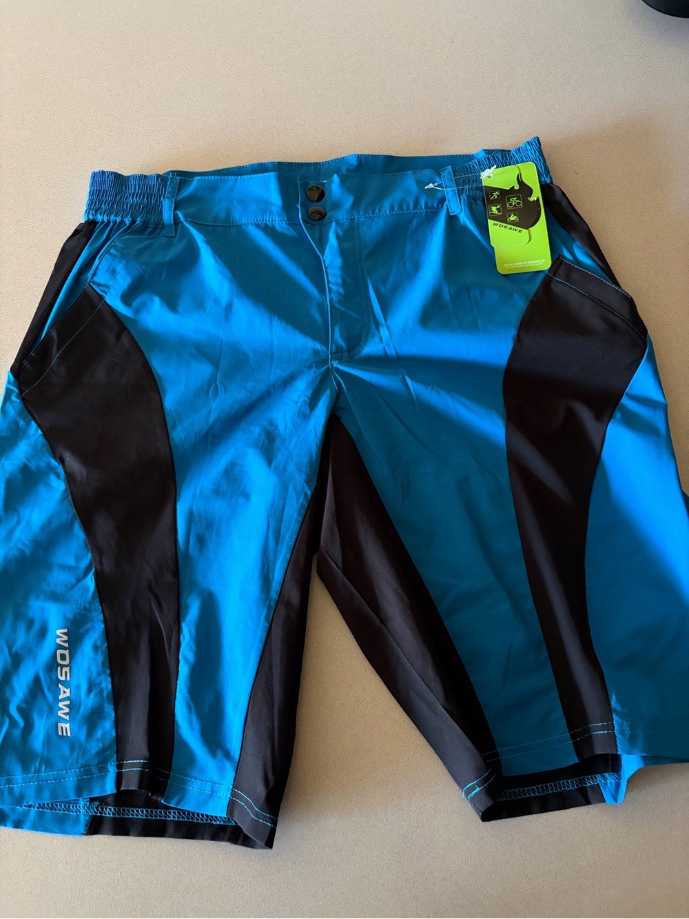Men's Wosawé Blue & Black Athletic Shorts - Lightweight Performance